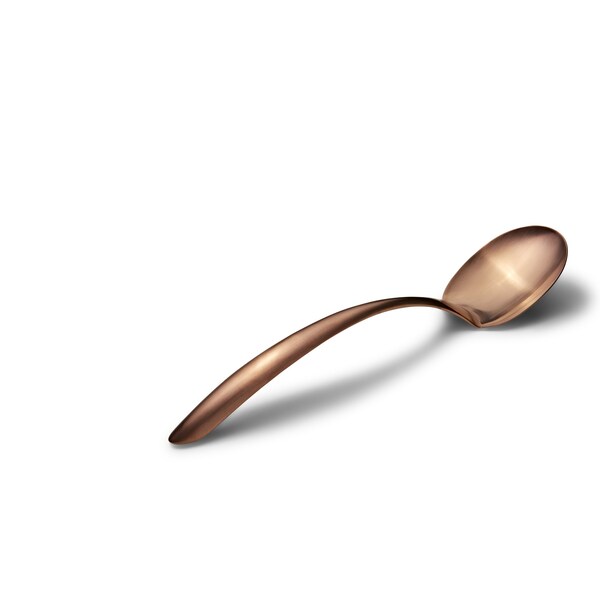 Bon Chef Ez Use Banq Svng Solid Spoon W/Hollow Cool Hndl 13.5" 2 Oz. - Rose Gold Matte - 9457RGM