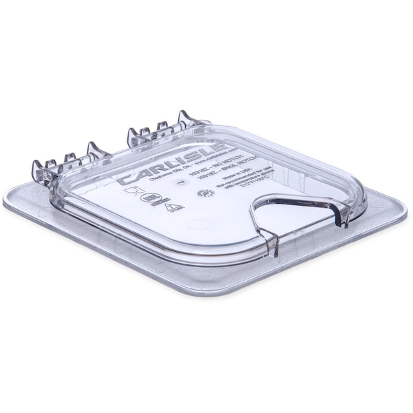 Carlisle Foodservice Hinged Univ Lid w/Hndl/Notch, 1/6 Sz, PK6 - 10319Z07