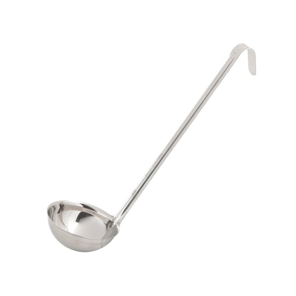 Tablecraft Stainless Steel Ladle, One-Piece, 8 oz - 4708