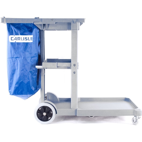 Carlisle Foodservice Long Platform Janitorial Cart, Gray - JC1945L23