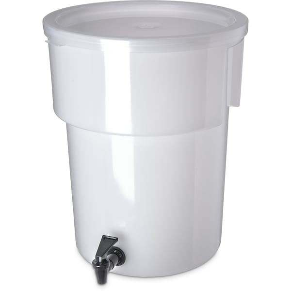 Carlisle Foodservice Round Dispenser, 5 gal., White - 221002