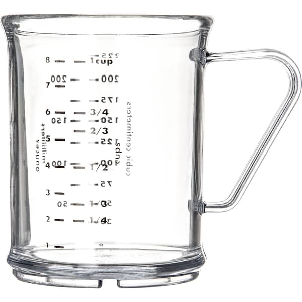 Carlisle Foodservice Measuring Cup, 1 Cup, Clr, PK6 - 431507
