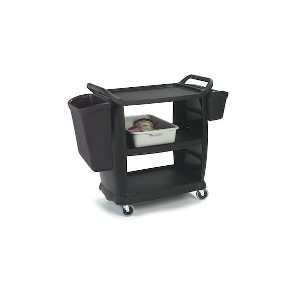 Carlisle Foodservice Trash Bin for Bussing Cart, 7 gal., Black - CC11TH03