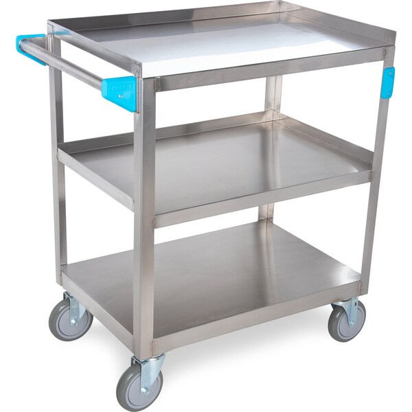 Carlisle Foodservice SS Utility Cart, 3 Shelf, 500 lb., 18x27" - UC5031827