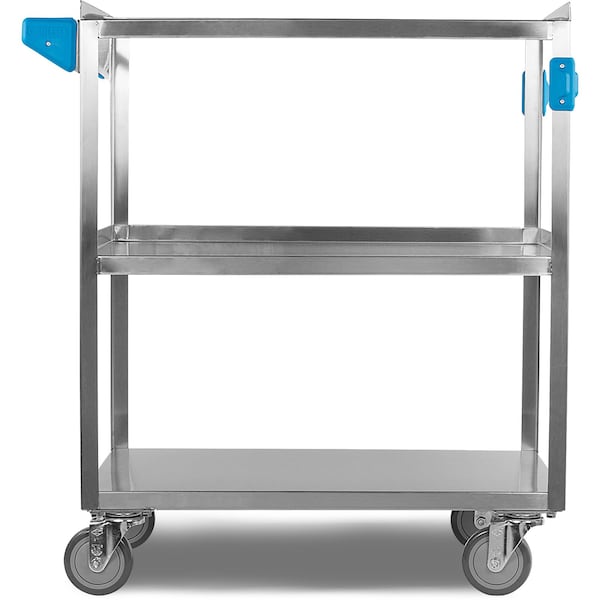 Carlisle Foodservice SS Utility Cart, 3 Shelf, 500 lb., 18x27" - UC5031827