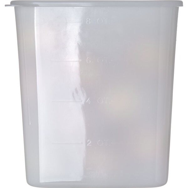 Carlisle Foodservice Storage Container, 8 qt., Wht, PK12 - 156802