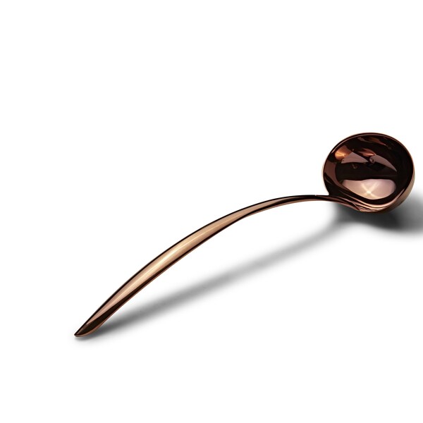 Bon Chef Ez Use Banquet Serving Ladle W/Hollow Cool Handle 15" 6 Oz. - Rose Gold - 9456RG