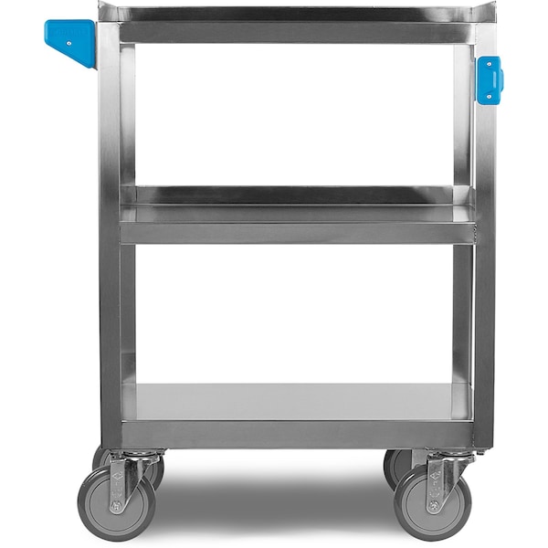 Carlisle Foodservice SS Utility Cart, 3 Shelf, 300 lb., 15.5x24" - UC3031524