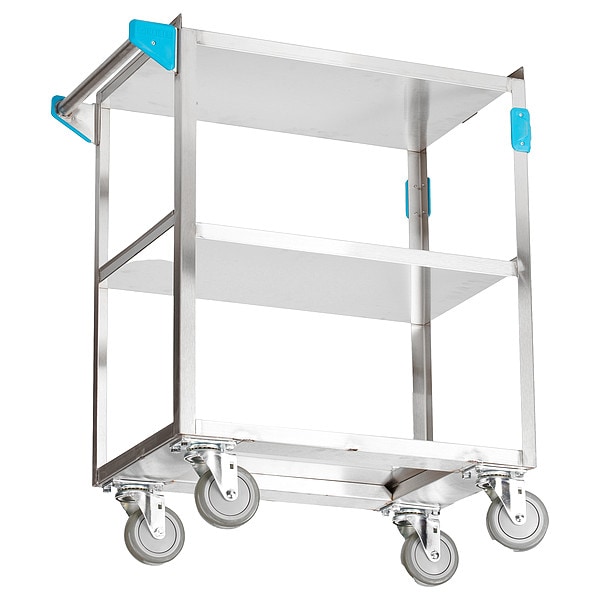 Carlisle Foodservice SS Utility Cart, 3 Shelf, 300 lb., 15.5x24" - UC3031524