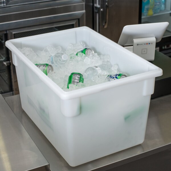 Carlisle Foodservice Storage Container, 21.5 gal., Wht, PK3 - 1064402