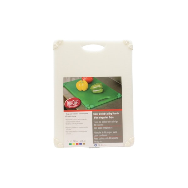 Tablecraft Grippy Cutting Board, White, 15"X2"0"X.5" - CBG1520AWH