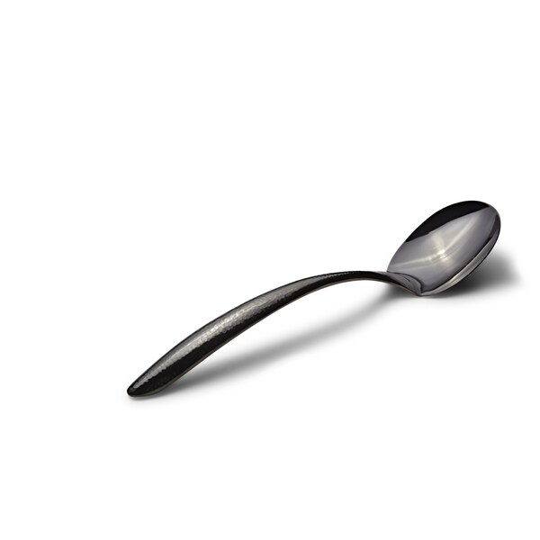 Bon Chef Ez Use Banq Svng Solid Spoon Hammer Finish 13.5" 2 Oz. - Black - 9457HFB