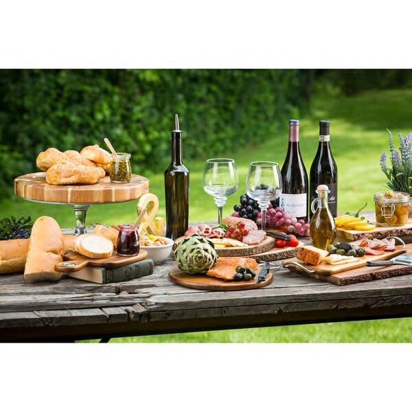 Tablecraft Acacia Rnd Display Board, 12"X.6" - ACAMR12