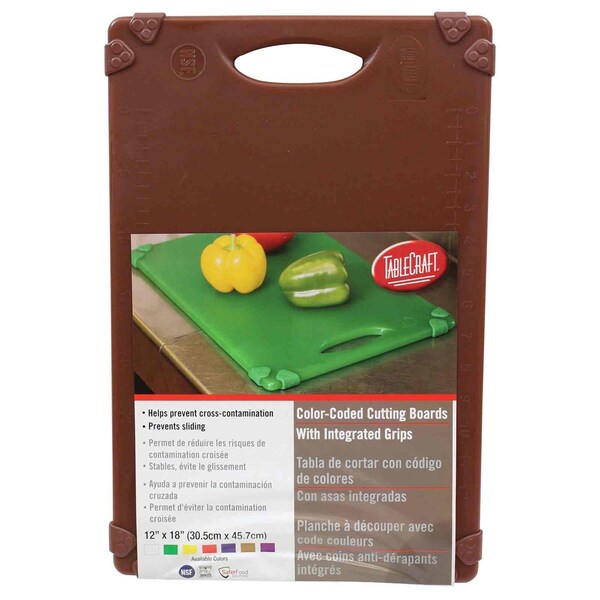 Tablecraft Grippy Cutting Board, Brown, 12"X18"X.5" - CBG1218ABR