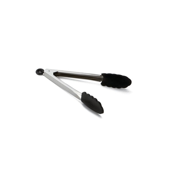 Tablecraft Silicone Tip Tongs, SS, 1.2Mm Hvyweight, 9" - 4009BK