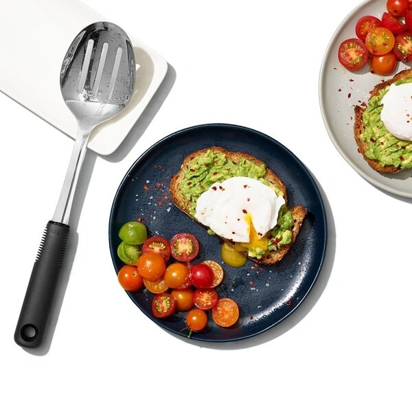 Oxo International Good Grips Spoon, Stainless Steel, Black/Silver - 11283200