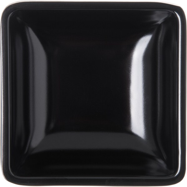 Carlisle Foodservice Melamine Square Ramekin, 2 oz., Blk, PK48 - 086003