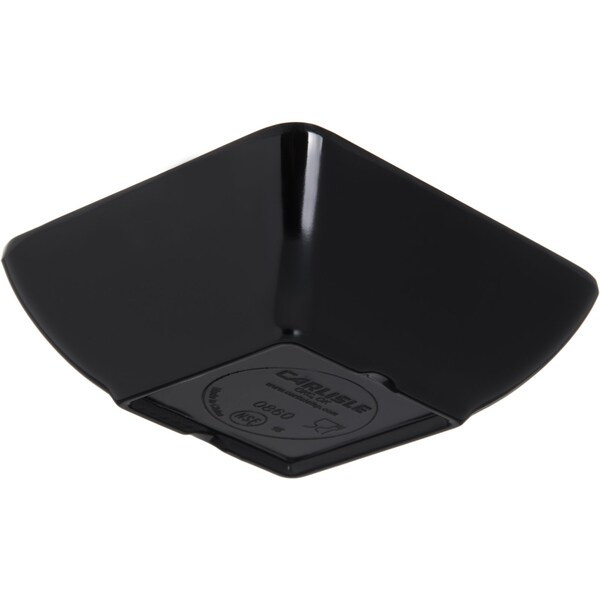 Carlisle Foodservice Melamine Square Ramekin, 2 oz., Blk, PK48 - 086003