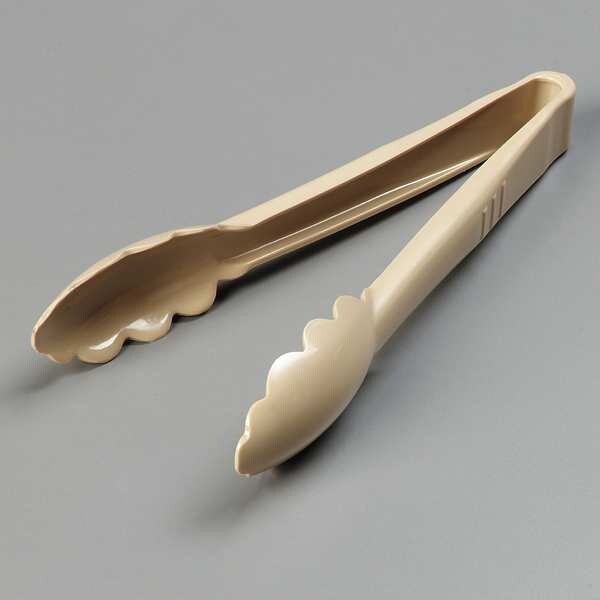 Carlisle Foodservice Utility Tong, Beige, 8.85 In, PK12 - 470906