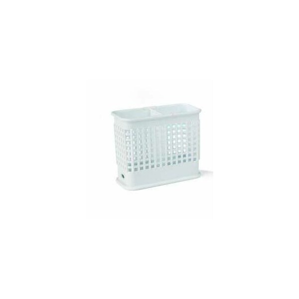 Araven CUTLERY RACK WHITE, 2-COMPARTMENT 6 1/8" X 3 1/4" X 5 1/8" - 01064