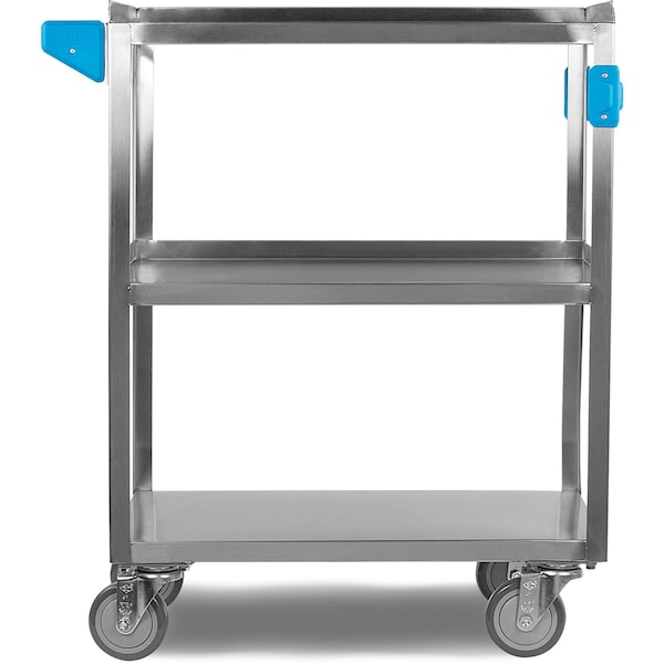 Carlisle Foodservice SS Utility Cart, 3 Shelf, 500 lb., 15.5x24" - UC5031524
