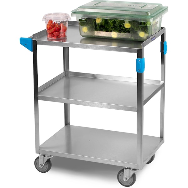 Carlisle Foodservice SS Utility Cart, 3 Shelf, 500 lb., 15.5x24" - UC5031524