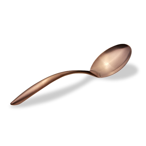 Bon Chef Ez Use Banquet Solid Serving Spoon W/Holl Coolhandle 9-3/4" - Rose Gold Matte - 9463RGM