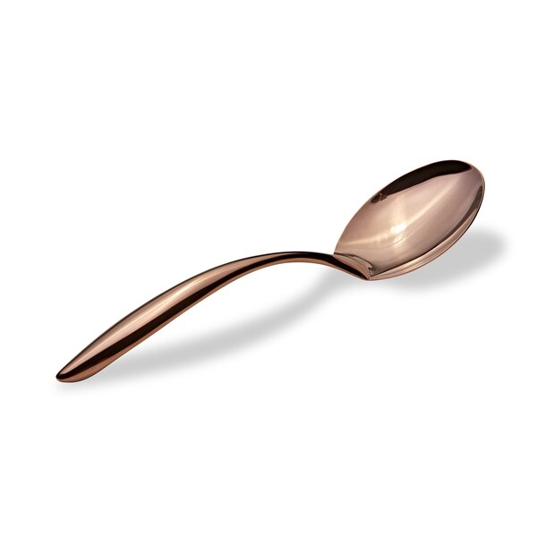 Bon Chef Ez Use Banquet Solid Serving Spoon W/Holl Coolhandle 9-3/4" - Rose Gold - 9463RG