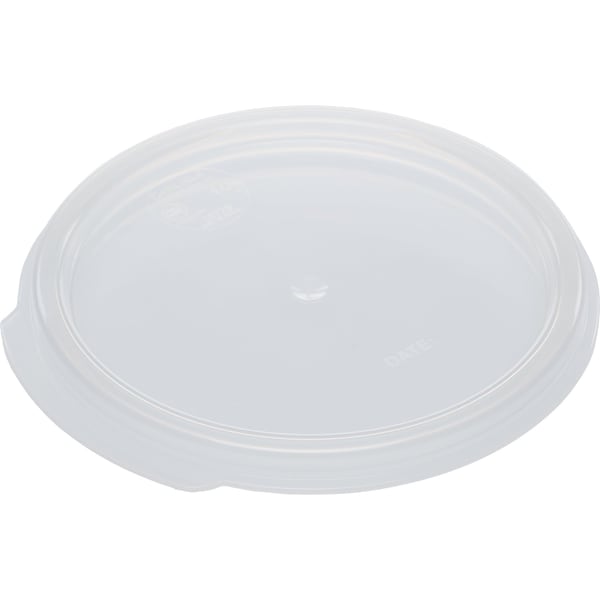Carlisle Foodservice Rnd Container Lid, 1 qt., Translucent, PK12 - 1077030