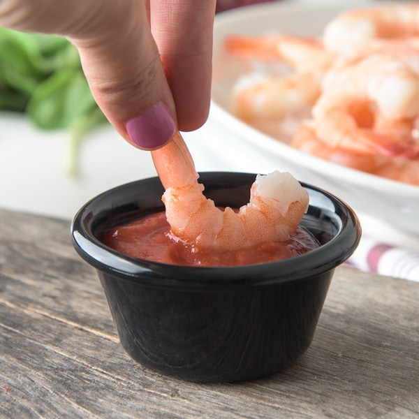Carlisle Foodservice SAN Smooth Ramekin, 3 oz., Blk, PK48 - 4312303