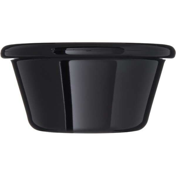 Carlisle Foodservice SAN Smooth Ramekin, 3 oz., Blk, PK48 - 4312303