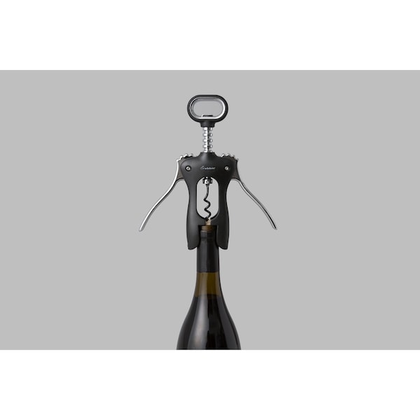 Metrokane Rabbit Black Stainless Steel Cork Remover - W4041N