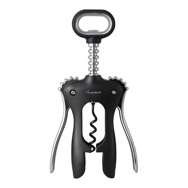 Metrokane Rabbit Black Stainless Steel Cork Remover - W4041N