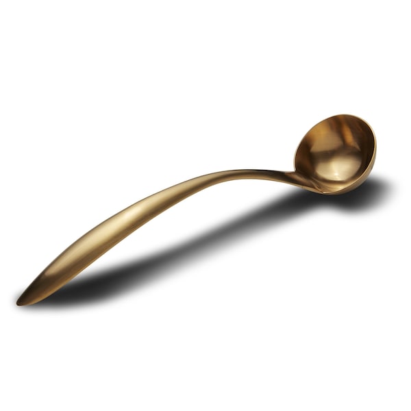 Bon Chef Ez Use Banq Serving Sauce Ladle W/Hollow Cool Handle 10" 1 Oz - Gold Matte - 9462GM