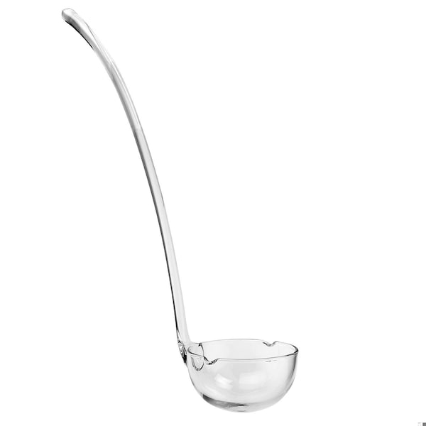 Homeroots 12-13 in. Mouth Blown Crystal Long Lead Free Crystal Gravy Dressing or Punch Ladle - 375720