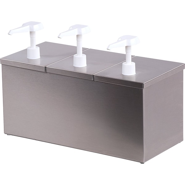 Carlisle Foodservice Insulated Topping Rail w/3 Stnd Pumps - 38623IB