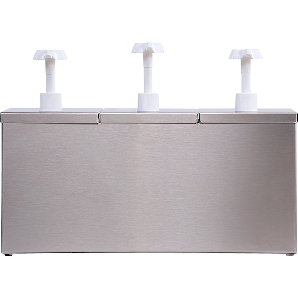 Carlisle Foodservice Insulated Topping Rail w/3 Stnd Pumps - 38623IB