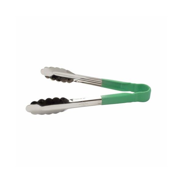 Winco 9 in Green Tongs - UT-9HP-G