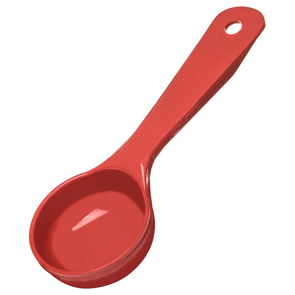 Carlisle Foodservice Solid Short Handle, 2 oz., Red, PK12 - 492405