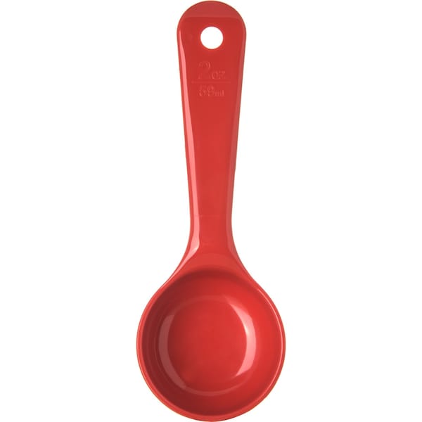 Carlisle Foodservice Solid Short Handle, 2 oz., Red, PK12 - 492405