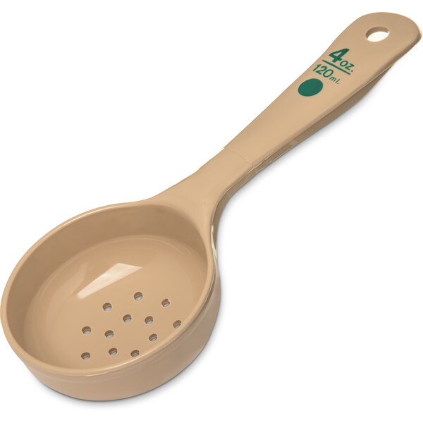 Carlisle Foodservice Perforated Short Handle, 4 oz., Beige, PK12 - 432906