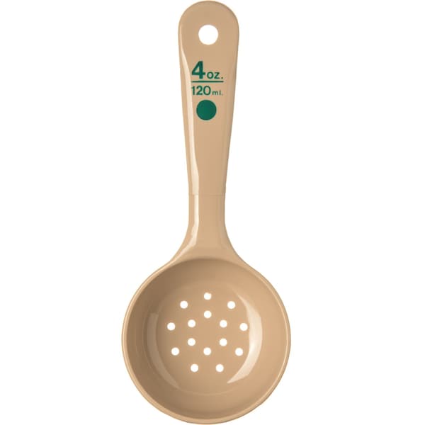 Carlisle Foodservice Perforated Short Handle, 4 oz., Beige, PK12 - 432906