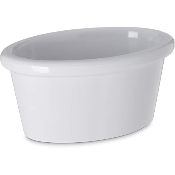 Carlisle Foodservice Mlmn Smooth Ovl Ramekin, 2 oz., Wht, PK48 - S31002