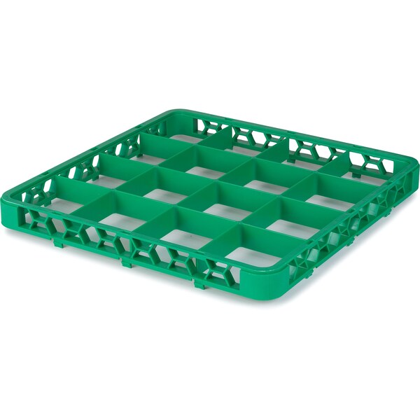 Carlisle Foodservice Dvde Glss Rack Ext, 1.78", Grn, 16 Comp, PK6 - RE16C09