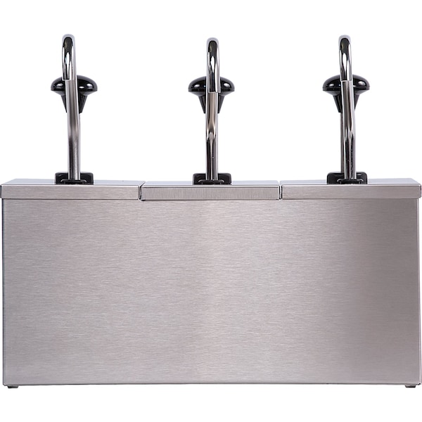 Carlisle Foodservice Insulated Topping Rail w/3 SS Pumps - 386230IB