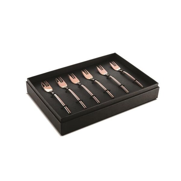 Mepra Mepra 109044115 Due Bronxo Cake Fork Set - 6 Piece - 109044115