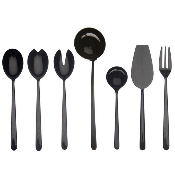 Mepra Mepra 10872207 Linea Oro Nero Full Serving Set - 7 Piece - 10872207