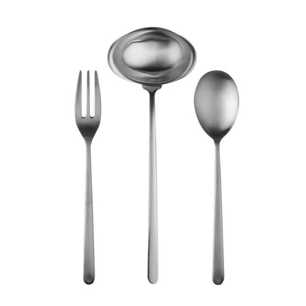 Mepra Mepra 104722003 Linea Ice Serving Set Fork Spoon & Ladle - 3 Piece - 104722003