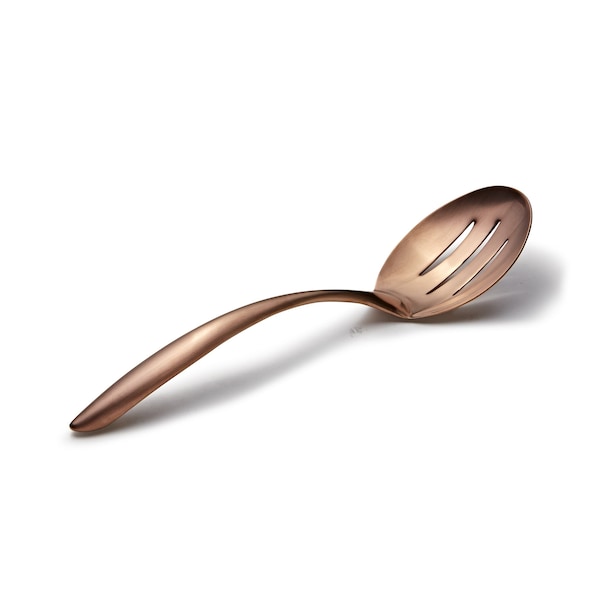 Bon Chef Ez Use Banquet Slotted Serving Spoon W/Hollow Coolhandle 9-3/4 - Rose Gold Matte - 9464RGM