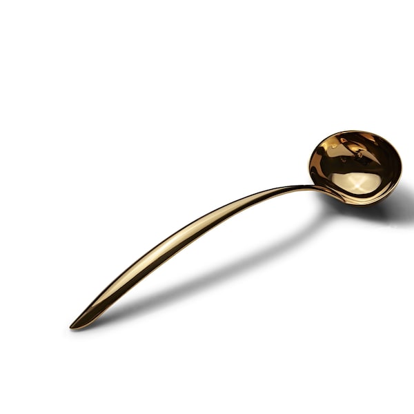 Bon Chef Ez Use Banquet Serving Ladle W/Hollow Cool Handle 15" 6 Oz. - Gold - 9456G